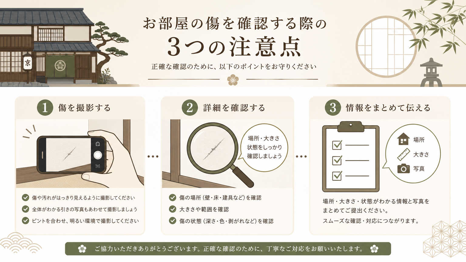京都の賃貸物件で退去時に注意したいポイント