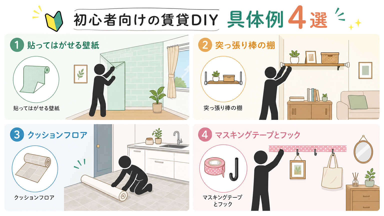 初心者でも簡単にできる賃貸DIYの具体例